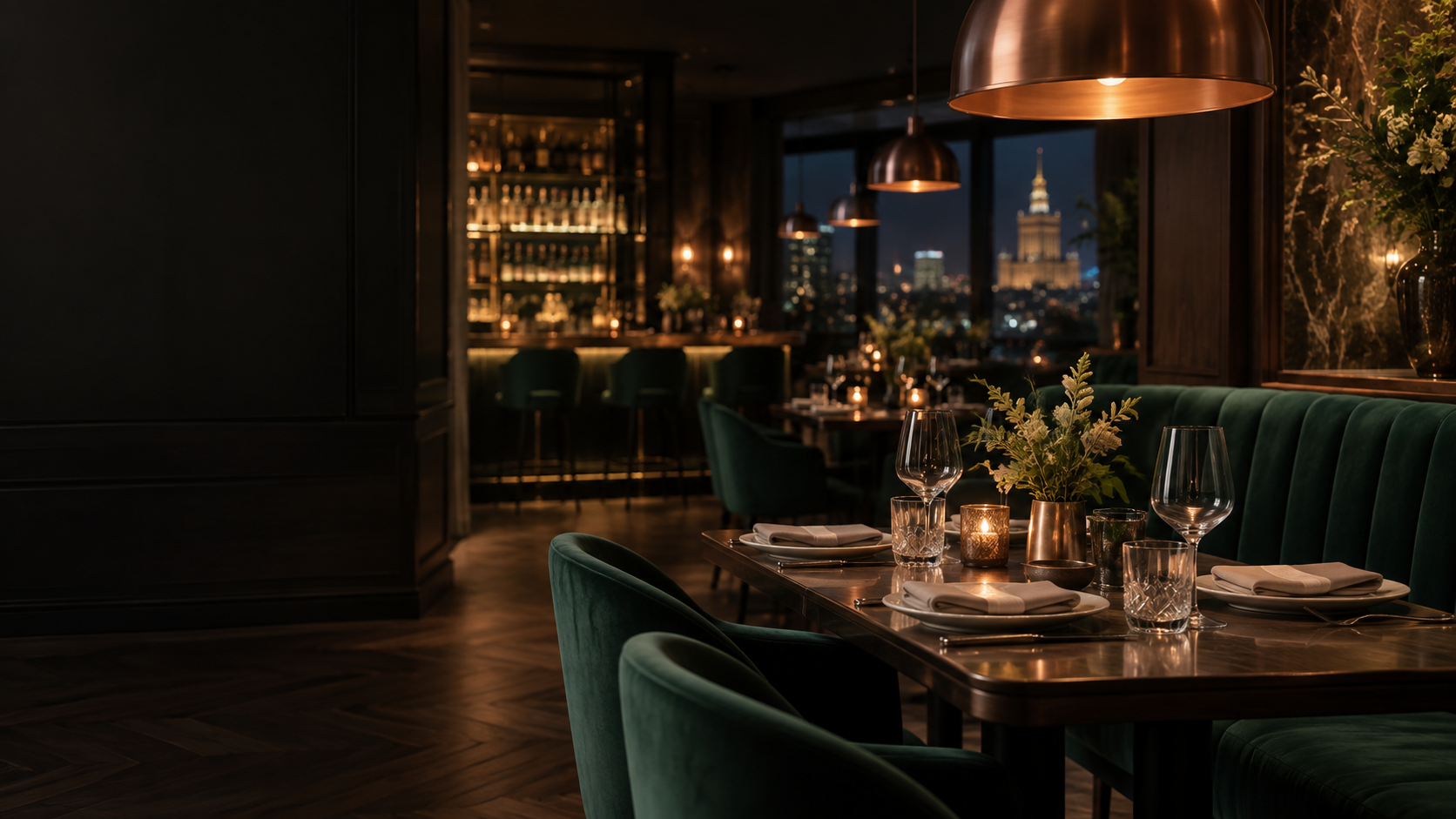 Wnętrze restauracji Szafranowy Bar